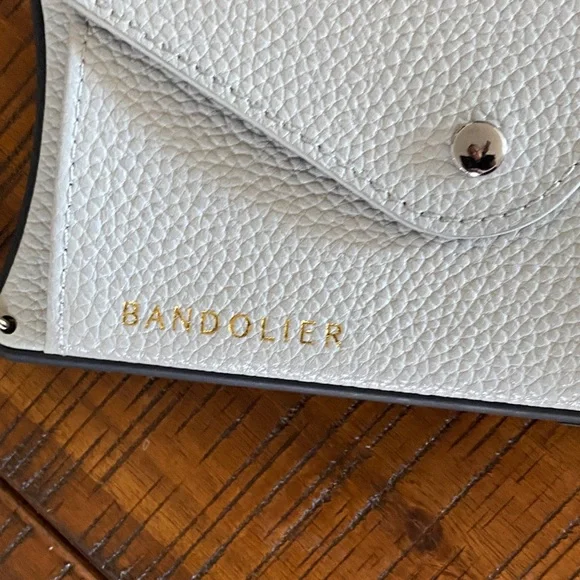 Bandolier Light Gray Leather Phone Case - Picture 2 of 6